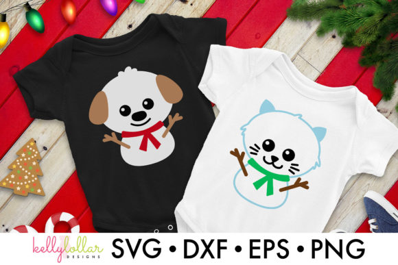 Reviewing Cat and Dog Snowmen for Winter Embroidery
